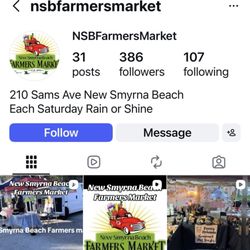 New Smyrna Beach farmers market social media page