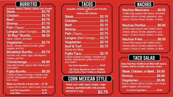 Menu photo 5 El Burrito Rey Oak Forest, IL