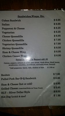 Menu photo 3 Silver Dollar Carolina Beach, NC