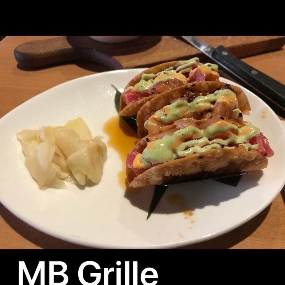 MB Grille - Delicious Poke tacos (without onions) - New American Near Me - Simi Valley, California
