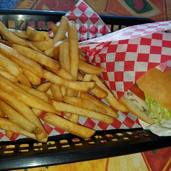 Baguette Bakery & Cafe - Signature Rosemary Chicken sandwich with fries. (Half portion) - Bakeries Near Me - Riverside, California Baguette Bakery & Cafe - Signature Rosemary Chicken sandwich with fries. (Half portion) - Bakeries Near Me - Riverside, California