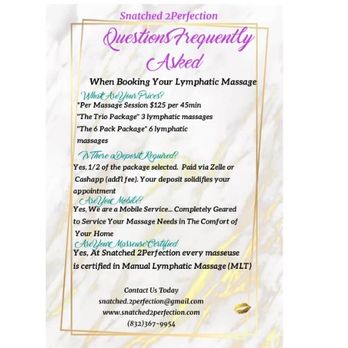 Snatched 2 Perfection - Frequently Asked Questions - Massage Therapy Near Me Snatched 2 Perfection - Frequently Asked Questions - Massage Therapy Near Me