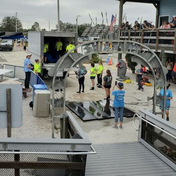 Manatee Viewing Center - One of the manatees being moved out of the truck - Zoos Near Me - Apollo Beach, Florida