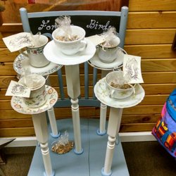 Harvest Moon Hollow Country Store - Lovely teacup birdfeeders