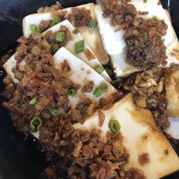 Mapo tofu. Tofu good. Pork good. But it's just served in grease. No sauce. Weird and not good. Mapo tofu. Tofu good. Pork good. But it's just served in grease. No sauce. Weird and not good.