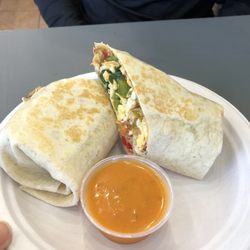 Anchor Island Coffee - Breakfast burrito with chicken