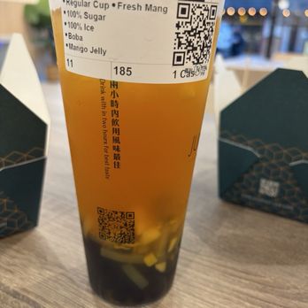 Junenov Tea - Mango Fruit Tea (regular boba & mango jelly) - Bubble Tea Near Me - Pleasanton, California Junenov Tea - Mango Fruit Tea (regular boba & mango jelly) - Bubble Tea Near Me - Pleasanton, California