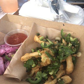 Brew Kitchen Bar - Sad AF portion of calamari. $16 for this??? Before Covid the portion size would be AT LEAST double this. - Gastropubs Near Me - Monterey Park, California