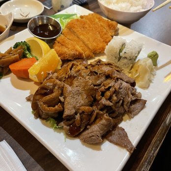 Satsuma Sushi - Katsu & Beef teriyaki combo dinner - Japanese Near Me - Mountain View, California
