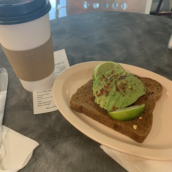 The Portico Cafe - Avocado toast and large coffee - Coffee & Tea Near Me - Tampa, Florida