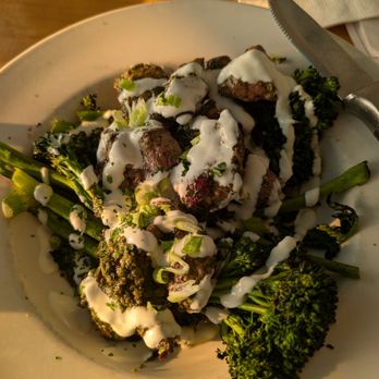 The Griffon Brewery and Gastropub - Beef tips with creme fraische and chimichurri sauce - Lounges Near Me - Lewiston, New York The Griffon Brewery and Gastropub - Beef tips with creme fraische and chimichurri sauce - Lounges Near Me - Lewiston, New York