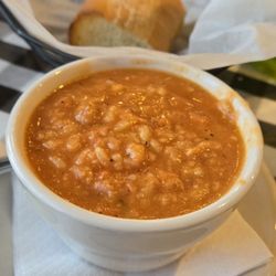 DiMaggio Cafe Restaurant & Pizza - Creamy tomato soup with rice and chicken. Very good.