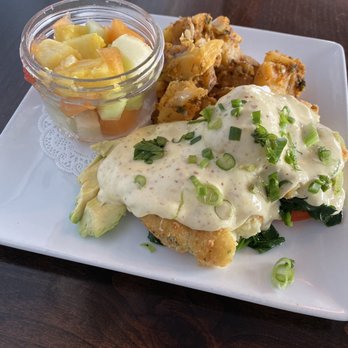 The Attic - Boxty Benedict with avocado substitute - Breakfast & Brunch Near Me - Long Beach, California