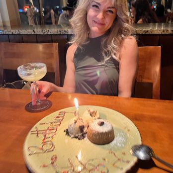 Rusty Pelican - Miami - Surprise Birthday Dessert - Seafood Near Me - Key Biscayne, Florida