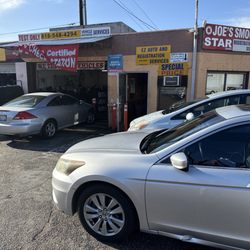 Joe's Smog & Registration Services - Front of shop and parking lot