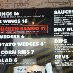 Bomb Wings & Wedges - Menu