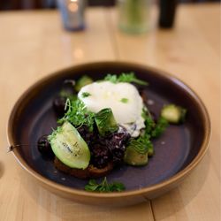 Oquirrh - Burrata balsamic cherry zucchini bread