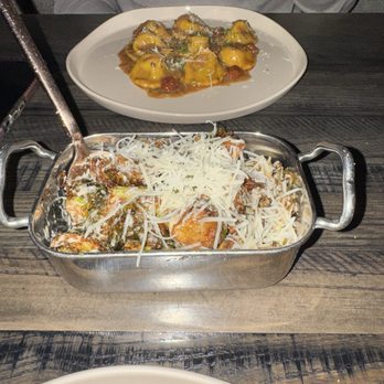 The Saint - Brussels sprouts and ravioli brisket pasta - Steakhouses Near Me - Dallas, Texas The Saint - Brussels sprouts and ravioli brisket pasta - Steakhouses Near Me - Dallas, Texas