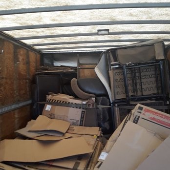 All Gone & More - Loading up cardboard at Furniture store - Home Cleaning Near Me - Bakersfield, California