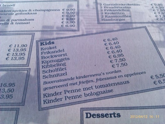 Menu photo 1 De Stenen Toko Domburg, ZE