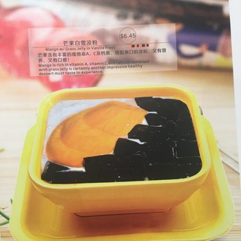 Sweethoney Dessert - Mango w/ grass jelly in vanilla frost - Desserts Near Me - Alhambra, California Sweethoney Dessert - Mango w/ grass jelly in vanilla frost - Desserts Near Me - Alhambra, California