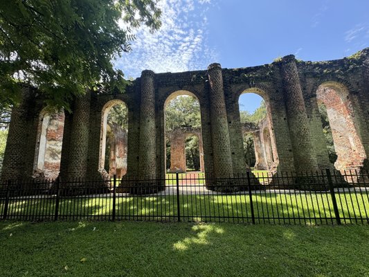 Old Sheldon Church Ruins by null
