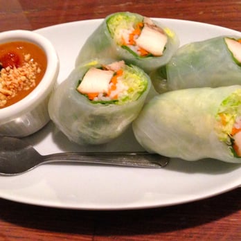 Nisa's Thai Kitchen - Fresh salad rolls with lemongrass chicken and yummy peanut sauce - Thai Near Me - Warrenton, Oregon Nisa's Thai Kitchen - Fresh salad rolls with lemongrass chicken and yummy peanut sauce - Thai Near Me - Warrenton, Oregon