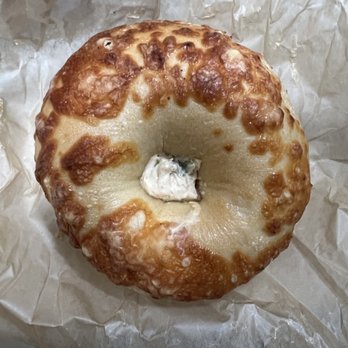 Einstein Bros. Bagels - untoasted asiago bagel + garden veggie smear =$5.39 - Bagels Near Me - Irvine, California
