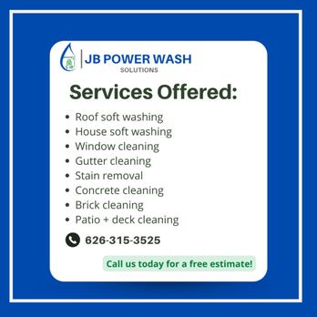 JB Power Wash Solutions - Summer is here! We have the best prices in town. Send me 2 quotes from somewhere else and I'll give you a better deal! Book - Pressure Washers Near Me JB Power Wash Solutions - Summer is here! We have the best prices in town. Send me 2 quotes from somewhere else and I'll give you a better deal! Book - Pressure Washers Near Me