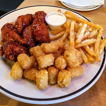 Hi Wings - Combo - Garlic Parmesan Fries, Tator Tots, 5 Jumbo Battered Wings with 1 Sauces - Chicken Wings Near Me - Austin, Texas Hi Wings - Combo - Garlic Parmesan Fries, Tator Tots, 5 Jumbo Battered Wings with 1 Sauces - Chicken Wings Near Me - Austin, Texas