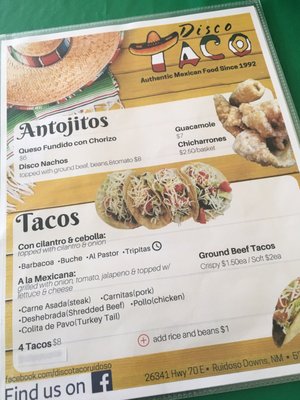 Menu photo 8 Disco Taco Ruidoso Downs, NM Menu photo 8 Disco Taco Ruidoso Downs, NM