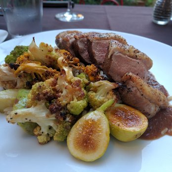 Robins Restaurant - Duck breast entree - New American Near Me - Cambria, California Robins Restaurant - Duck breast entree - New American Near Me - Cambria, California