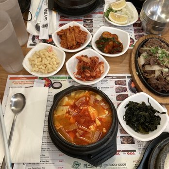 Lee's Tofu - 12. Ham & Sausage Soon Tofu and 56. Bibimbab and Soon Tofu Combo (Birria) - Korean Near Me - Gardena, California