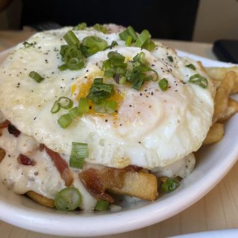 Two Chicks - Breakfast Poutine - Breakfast & Brunch Near Me - Reno, Nevada Two Chicks - Breakfast Poutine - Breakfast & Brunch Near Me - Reno, Nevada
