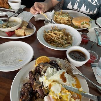 Restaurant 604 - We got the garlic fries, artichoke dip and Korean ribs with rice and eggs on top. Good food and nice seatings facing the water. - Breakfast & Brunch Near Me - Honolulu, Hawaii