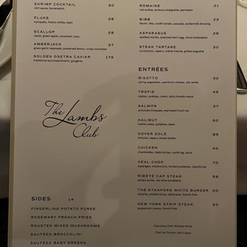 The Lambs Club - Menu - New American Near Me - New York, New York The Lambs Club - Menu - New American Near Me - New York, New York