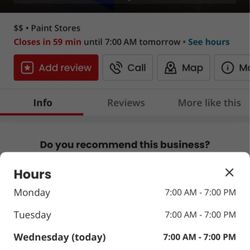 Sherwin-Williams Paint Store - Hours Yelp shows for this merchant!