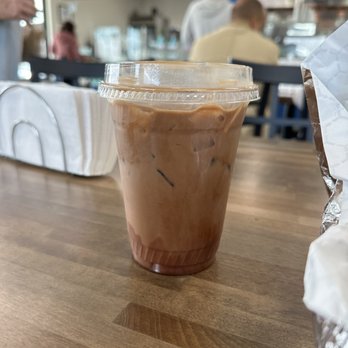 Bubb’s Bagels - Iced mocha latte with almond milk - Bagels Near Me - Livermore, California