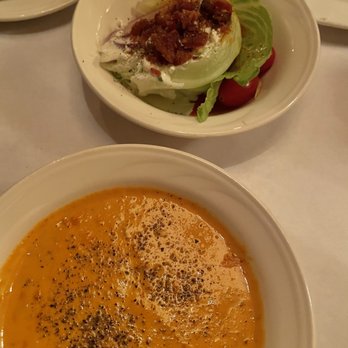 Delaney's Steak Seafood Wine - Lobster bisque and wedge salad - Steakhouses Near Me - Madison, Wisconsin