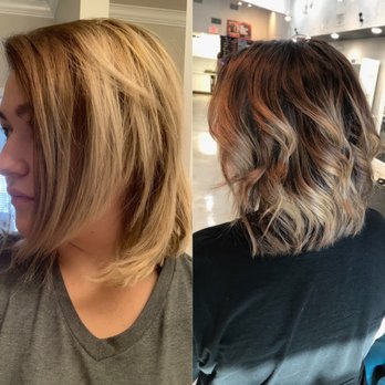 Denton Color Lab - Left photo: the botch job. Right: Denton Color Lab's miracle work. - Hair Extensions Near Me - Denton, Texas