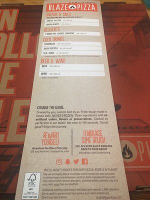 Menu photo 4 Blaze Pizza Laurel, MD