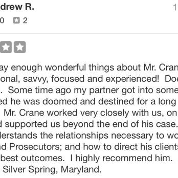 Bernard F. Crane - Criminal Defense Law Near Me - Fairfax, Virginia