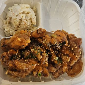 Kahai Street Kitchen - Hurricane chicken with hapa rice and potato mac salad - Salad Near Me - Honolulu, Hawaii Kahai Street Kitchen - Hurricane chicken with hapa rice and potato mac salad - Salad Near Me - Honolulu, Hawaii