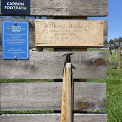 Wolfe's Neck Center - Walking sticks to use on the trails. How thoughtful!!!