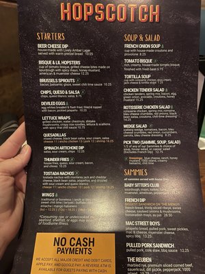 Menu photo 2 Hopscotch Oklahoma City, OK