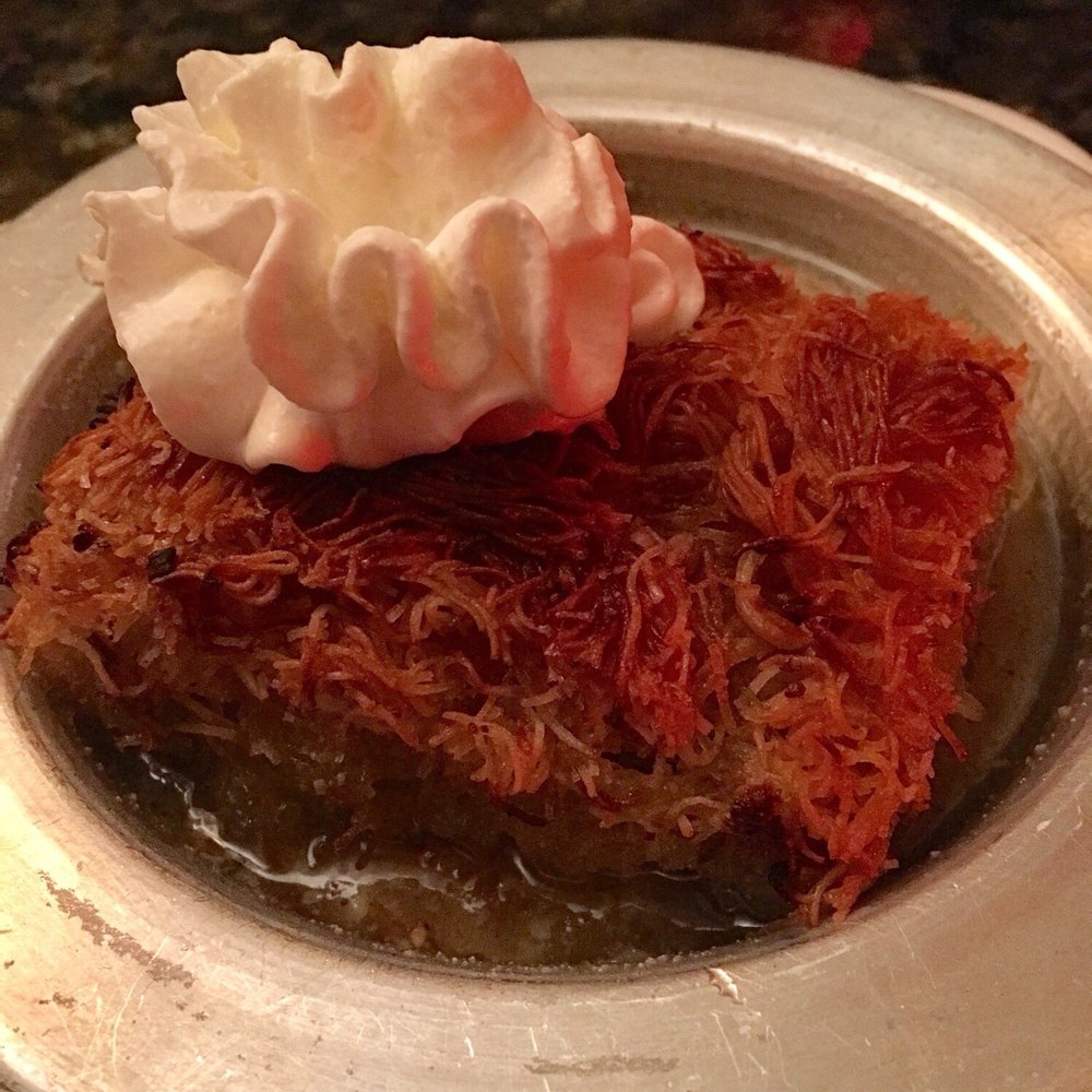 Aya Sofia - Kedayif/ kunafa -vermicelli noodles coated ricotta in sugar syrup - Turkish Near Me - Saint Louis, Missouri Aya Sofia - Kedayif/ kunafa -vermicelli noodles coated ricotta in sugar syrup - Turkish Near Me - Saint Louis, Missouri