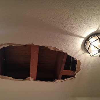 Mannix Floor Care - One of the holes in my ceiling, courtesy of Mannix Floors. - Flooring Near Me - Los Angeles, California Mannix Floor Care - One of the holes in my ceiling, courtesy of Mannix Floors. - Flooring Near Me - Los Angeles, California