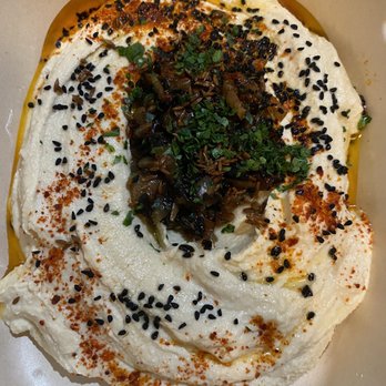 Zhug - burnt onion hummus - Mediterranean Near Me - Cleveland Heights, Ohio Zhug - burnt onion hummus - Mediterranean Near Me - Cleveland Heights, Ohio