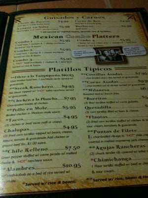 Menu photo 7 Las Cazuelas Harlingen, TX