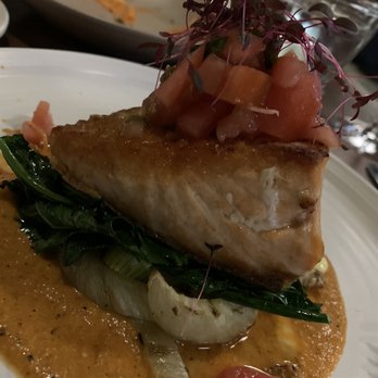 The Vine and Spirits - The salmon with sunchokes, leeks & romesco was fantastic! - Wine Bars Near Me - Danville, California